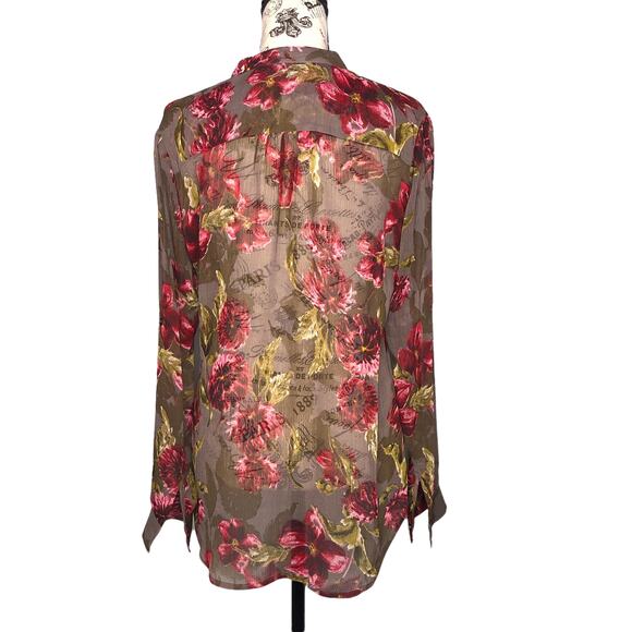 Kut From The Kloth SMALL Sinclaire Button Front Blouse - Stitch Fix Roll Tab - Picture 7 of 11